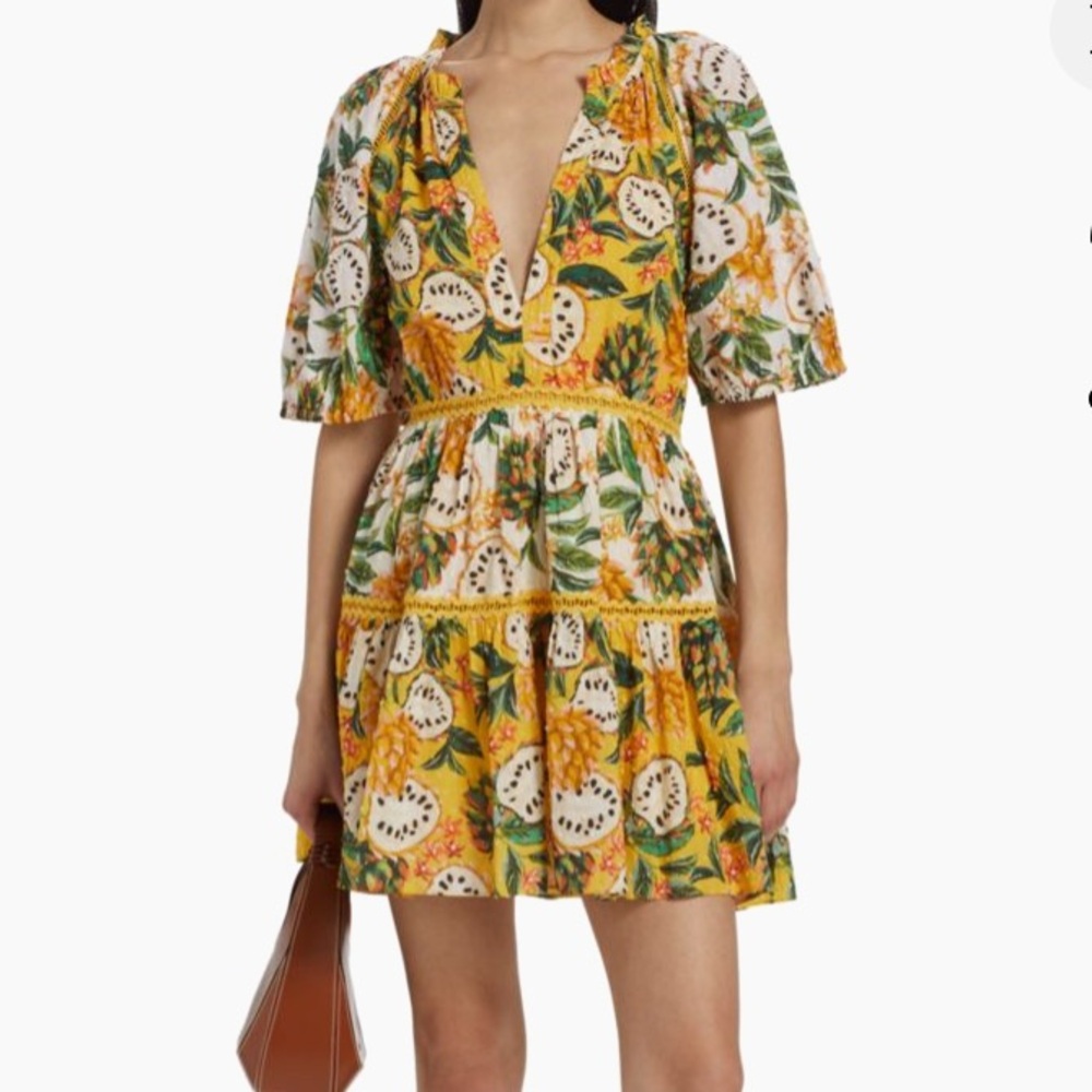 Farm Rio Women Biriba Mix Mini Dress size S
